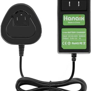 Hanaix 12V Lithium Battery Charger Compatible with Bosch BC330 BAT411 BAT411A BC430 GBA12V30 BAT412 BAT412A BAT413 BAT413A BAT414 D-70745, 2607336013, 2607336027, 2 607 336 864, Portable Charger