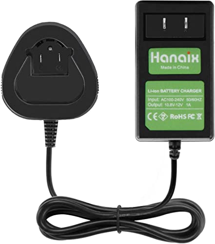 Hanaix 12V Lithium Battery Charger Compatible with Bosch BC330 BAT411 BAT411A BC430 GBA12V30 BAT412 BAT412A BAT413 BAT413A BAT414 D-70745, 2607336013, 2607336027, 2 607 336 864, Portable Charger