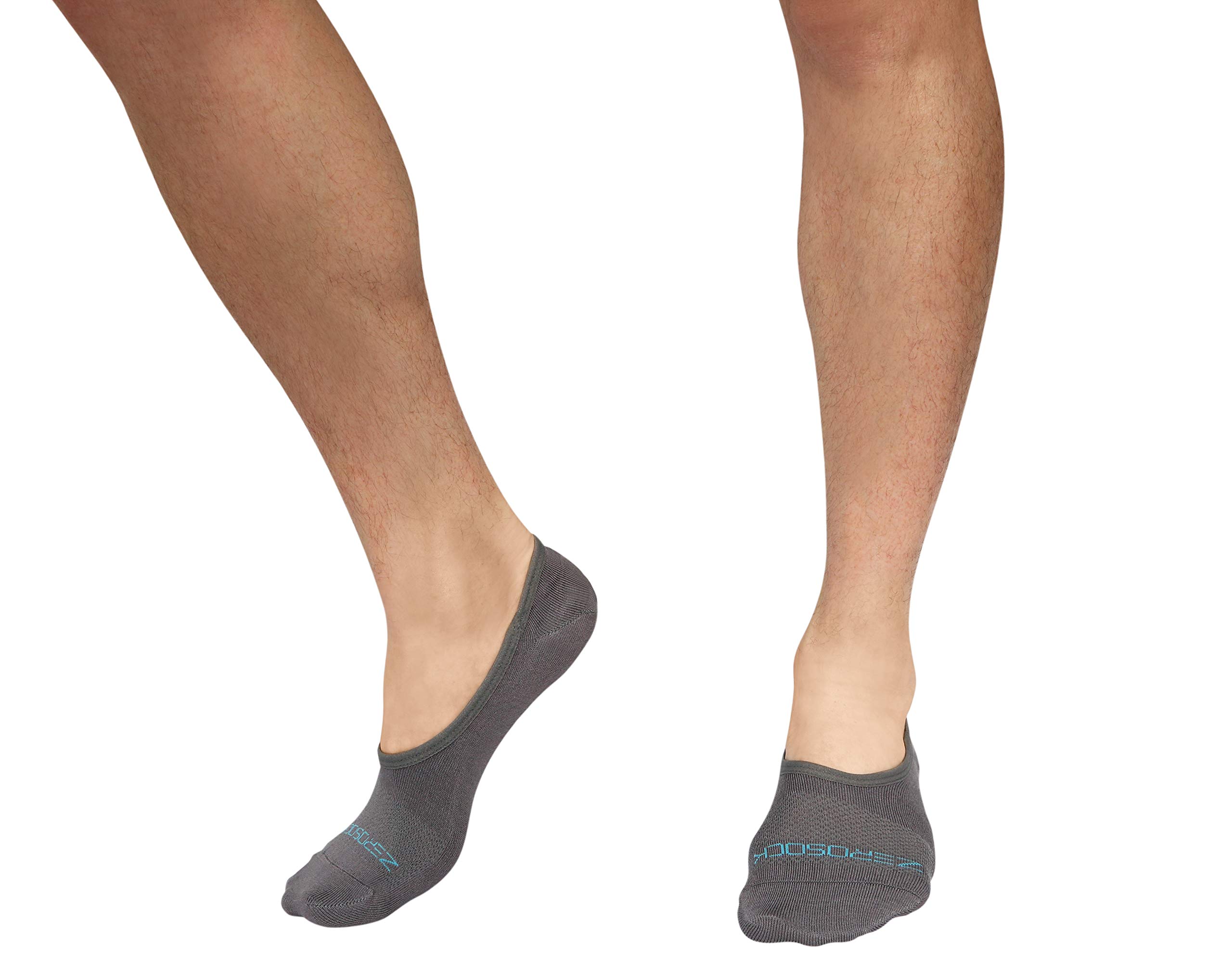 ZeroSock Bamboo Viscose Super Low Invisible Socks With Mesh Ventilation with Anti-Slip Gel Heel Grip (4 Pairs Per Box)