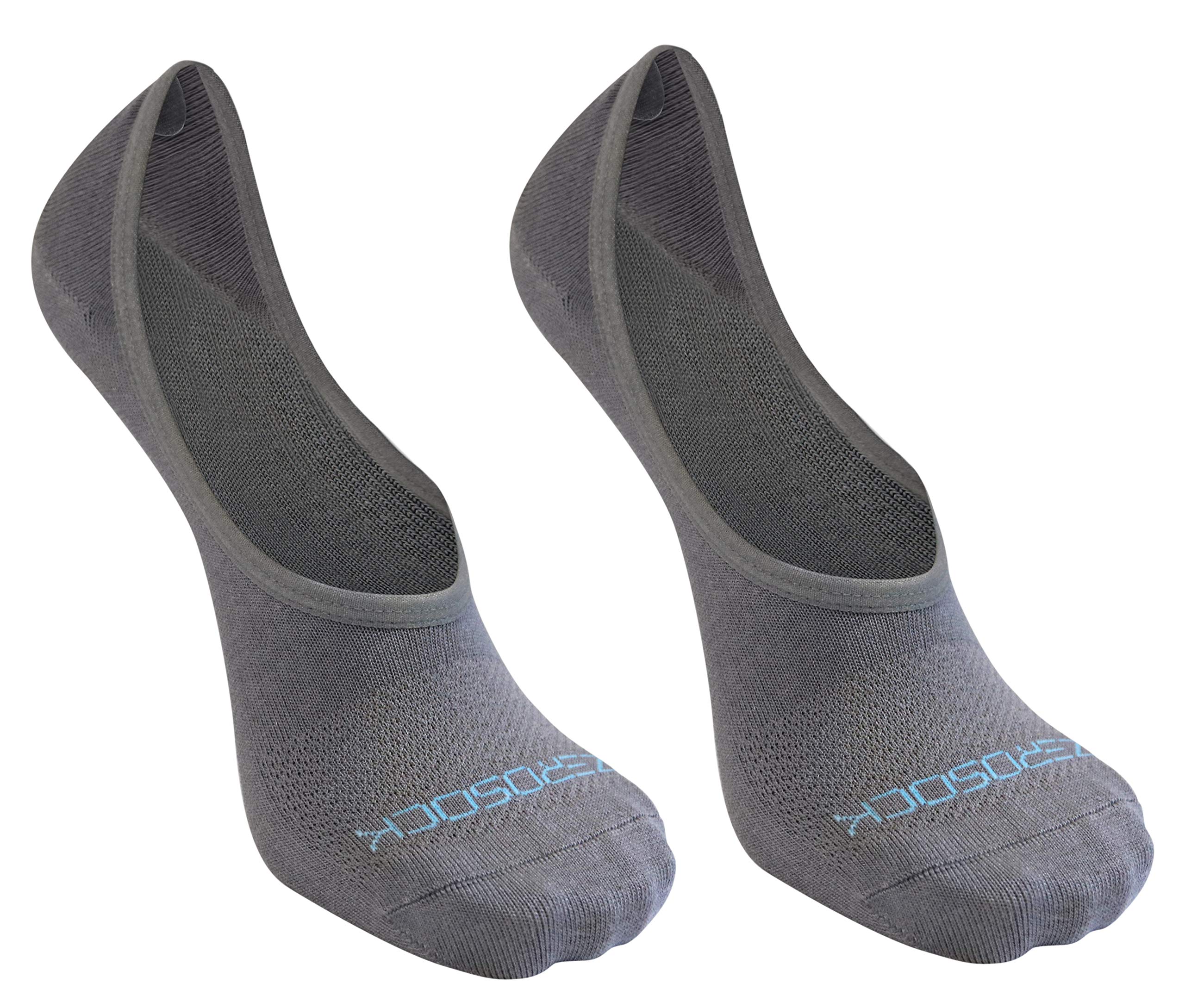 ZeroSock Bamboo Viscose Super Low Invisible Socks With Mesh Ventilation with Anti-Slip Gel Heel Grip (4 Pairs Per Box)