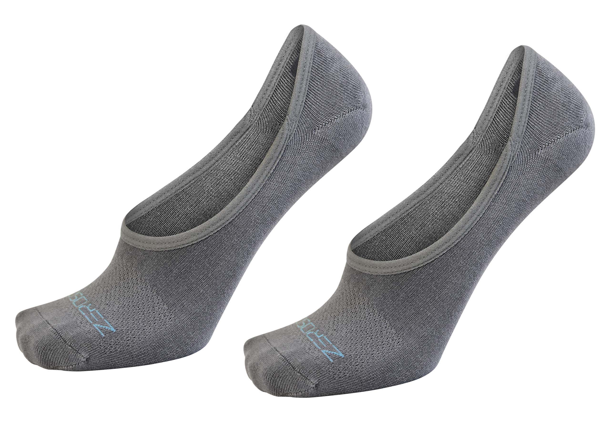 ZeroSock Bamboo Viscose Super Low Invisible Socks With Mesh Ventilation with Anti-Slip Gel Heel Grip (4 Pairs Per Box)