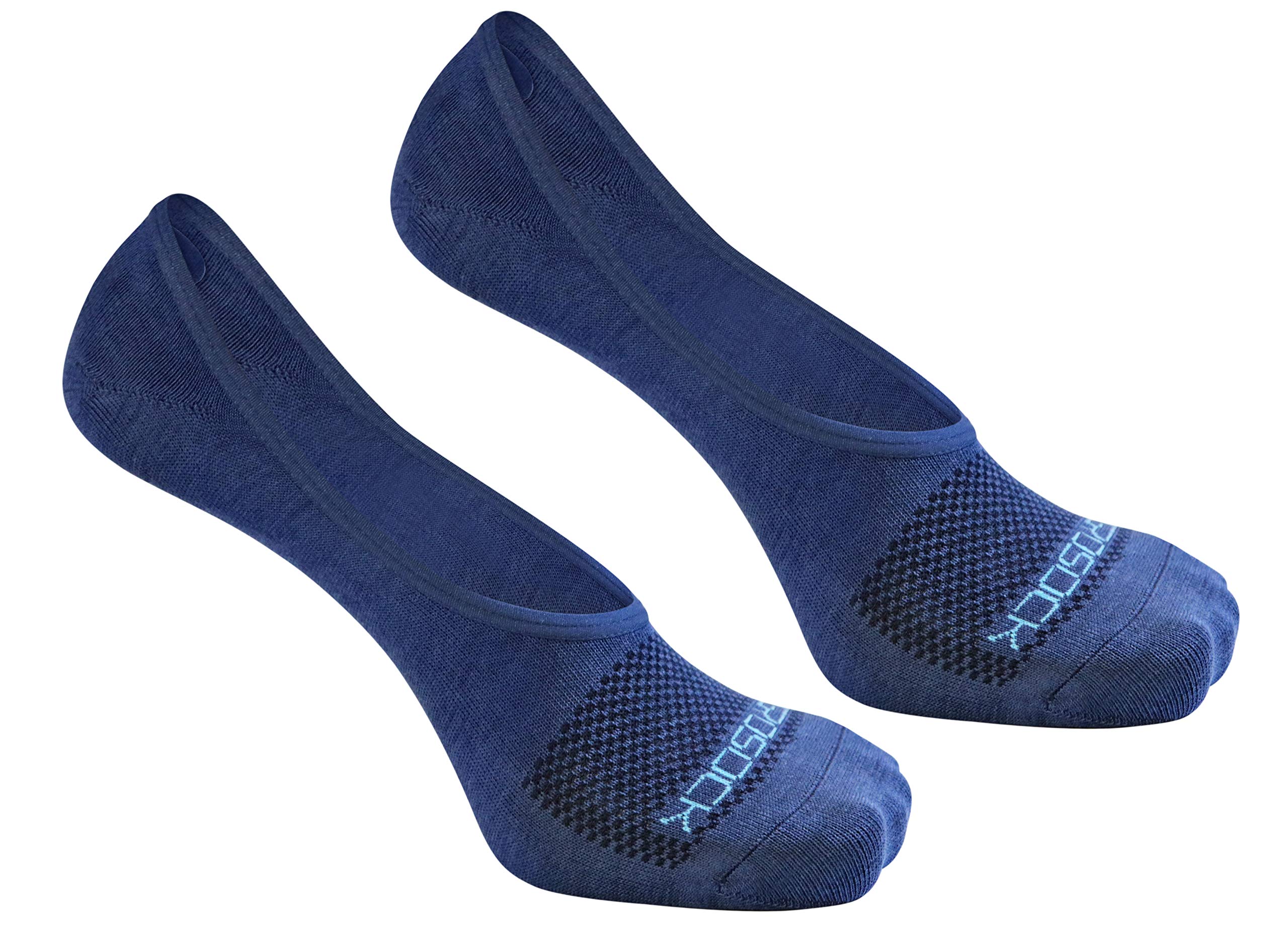 ZeroSock Bamboo Viscose Super Low Invisible Socks With Mesh Ventilation with Anti-Slip Gel Heel Grip (4 Pairs Per Box)