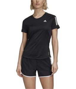 adidas women's own the run tee, core black, x-large