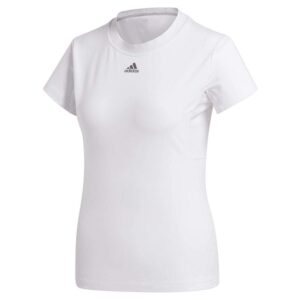 adidas womens aeroready freelift tennis match t-shirt white/grey small