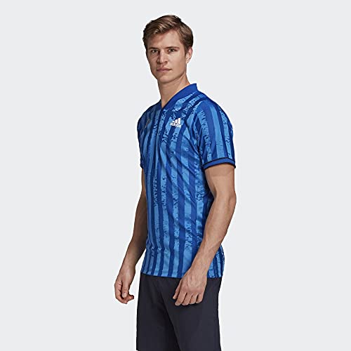 adidas Male Freelift Engineered Aeroready Tee , Team Royal Blue/White , M