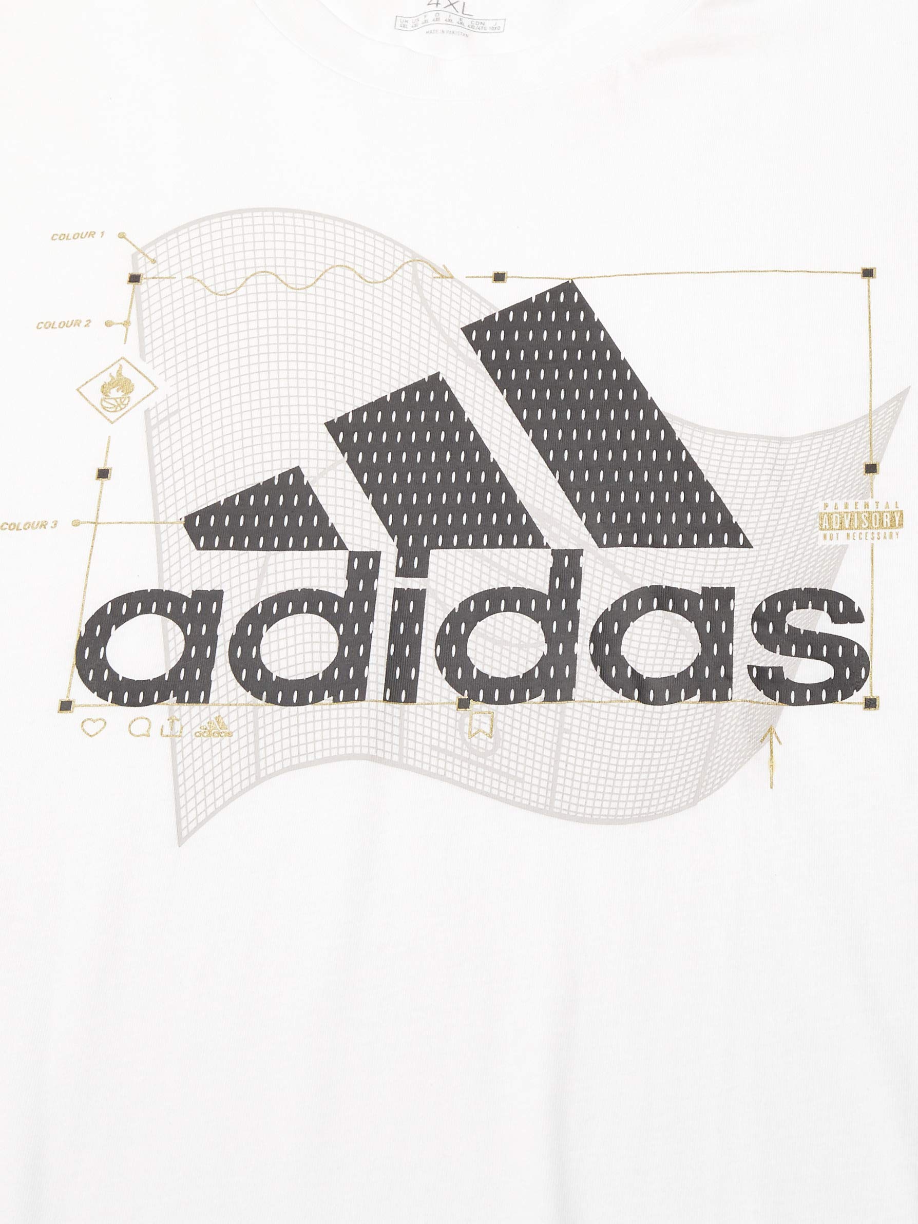 adidas mens Universal Badge of Sport Tee White X-Large