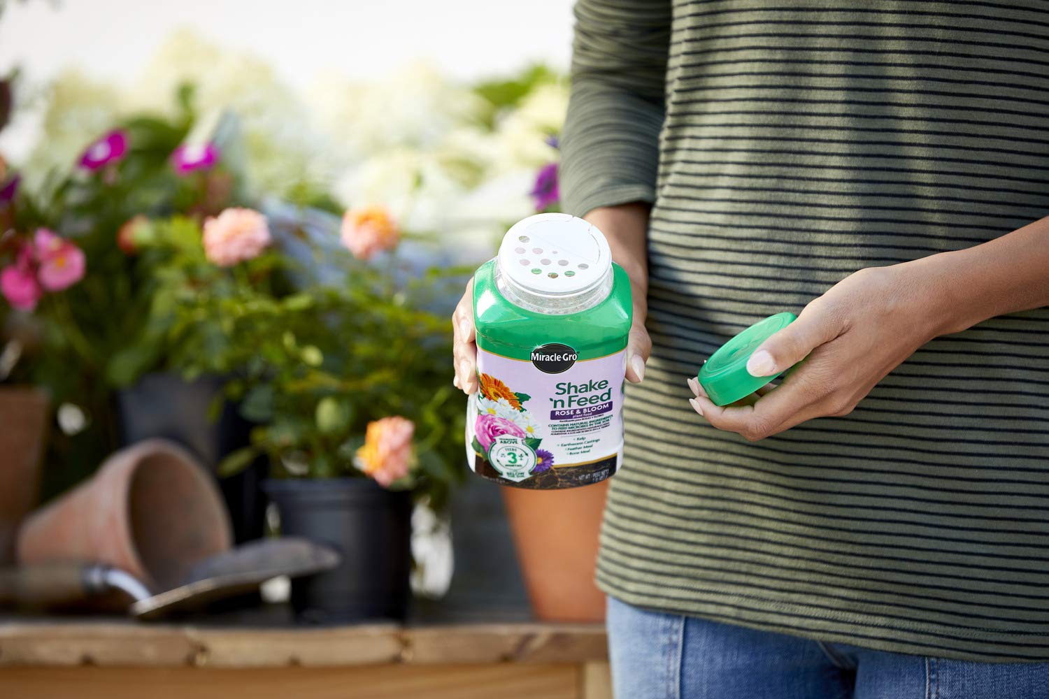 Miracle-Gro Shake 'n Feed Rose and Bloom Plant Food - Promotes More Blooms and Spectacular Colors (vs. Unfed Plants), Feeds Roses and Flowering Plants for up to 3 Months, 1 lb.