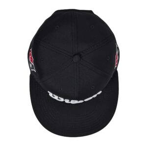 Wilson Mens Men's Tour Flat Brim Hat, Black/White, One Size US