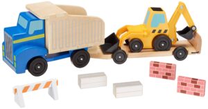 melissa & doug classic toy dump truck & loader