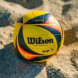 WILSON AVP OPTX Game Volleyball - Official Size, Yellow/Black