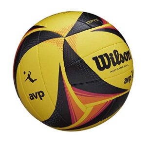 WILSON AVP OPTX Game Volleyball - Official Size, Yellow/Black