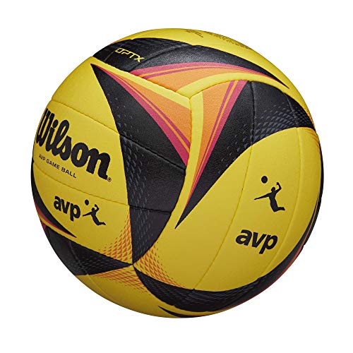 WILSON AVP OPTX Game Volleyball - Official Size, Yellow/Black