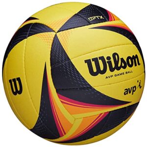 WILSON AVP OPTX Game Volleyball - Official Size, Yellow/Black