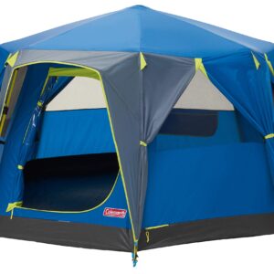 Coleman Tent Octago, 3 Man Tent Ideal for Camping in The Garden, Dome Tent, Waterproof 3 Person Camping Tent with Sewn-in Groundsheet