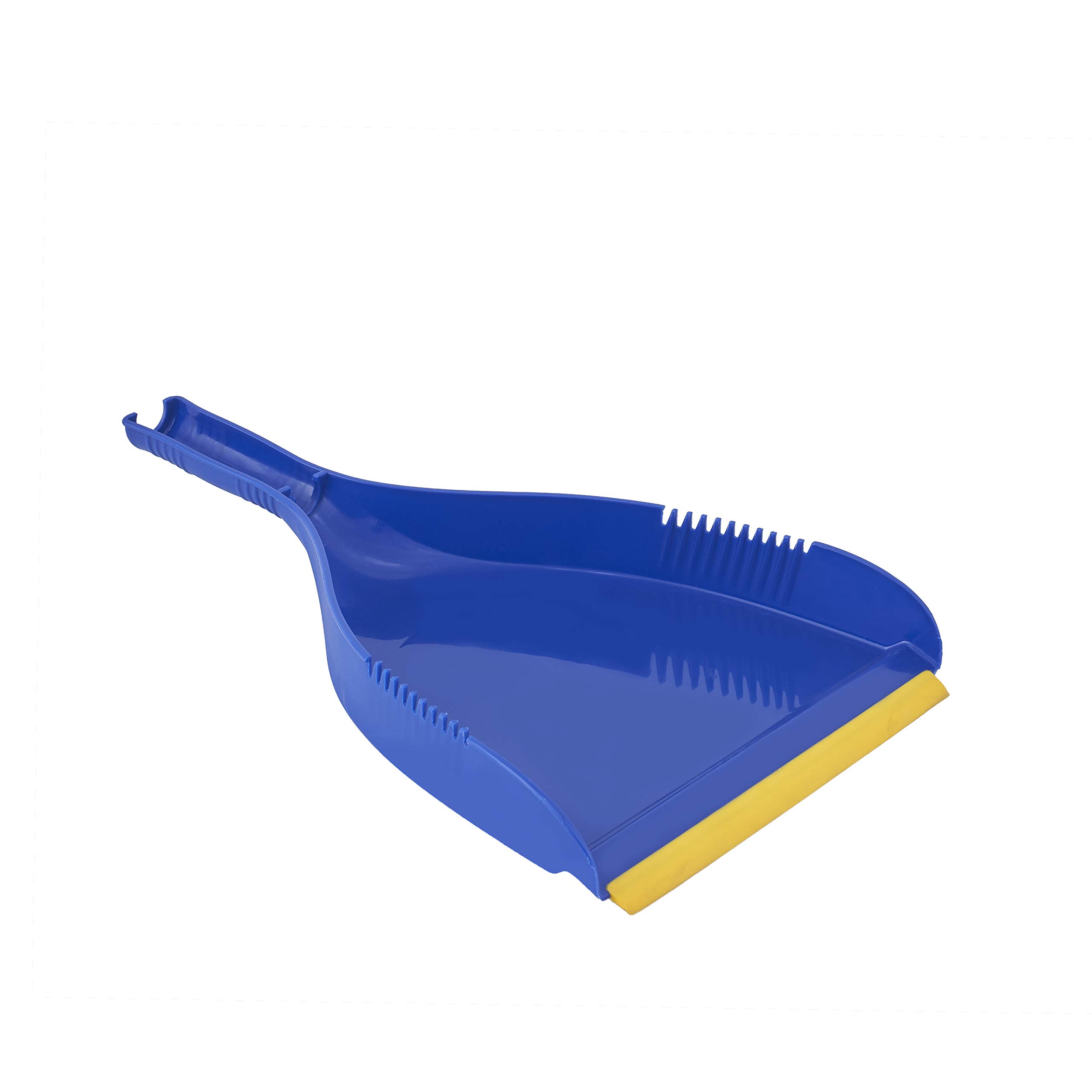 Superio Clip-On Dustpan - Heavy Duty Plastic, Easy Grip Clip-On Dust Pan with Rubber Edge, Detailed Sweeping Debris, Fits Standard Brooms Home & Commercial Dusting & Cleaning Tool, Blue, 2-Pack