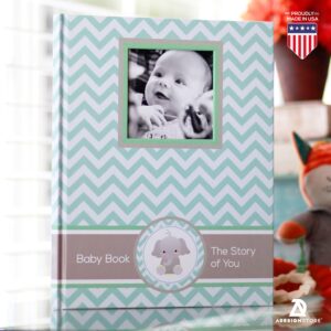 Baby Memory Book - Newborn Journal - Baby First Year Book Album - Baby Shower Book Gift - Baby Keepsake Milestone Memory Journal - First Year Newborn Baby Boy Girl Book