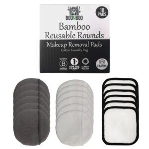 boonboo reusable make-up removal pads, 3-layer, 18 pieces