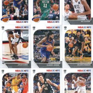 2019-20 Panini NBA Hoops Brooklyn Nets Team Set of 14 Cards: Kyrie Irving(#11), Jarrett Allen(#12), Spencer Dinwiddie(#13), Joe Harris(#14), Caris LeVert(#15), Taurean Prince(#16), Rodions Kurucs(#17), Kevin Durant(#61), Wilson Chandler(#86), DeAndre Jord