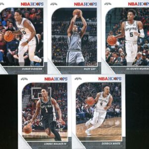 2019-20 Panini NBA Hoops San Antonio Spurs Team Set of 10 Cards: LaMarcus Aldridge(#171), DeMar DeRozan(#172), Rudy Gay(#173), Dejounte Murray(#174), Lonnie Walker IV(#175), Derrick White(#176), Luka Samanic(#216), Keldon Johnson(#224), Quinndary Weathers