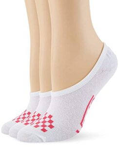 vans classic canoodle 3-pack white women's sock size 9-11 (shoe 6.5 -10)