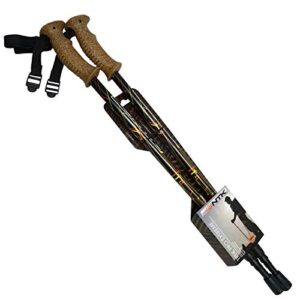 ntk nordic pair of walking telescopic trekking pole with anti-shock suspension and quick lock system, collapsible, ultralight for hiking, camping, mountain, backpacking, walking and support.