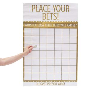 fun express place your bets baby born date - baby shower game