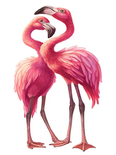 Mhreat Metal Home Decor Sign 2 Pink Flamingo Love Together Wall Tin Art 12x16inches