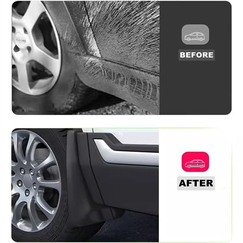 Tecoom Mud Flaps Splash Guards Compatible with Ford Ranger 2019 2020 2021 2022 2023, Heavy Duty Front and Rear Mud Flaps, Easy Installation ABS Molded 4PCS