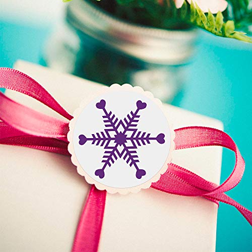 GESKS Multiple Snowflakes Stickers 1000 PCS Xmas/Winter Wonderland/Holiday Party Favors Decorations Cards Envelope Seals Sticker Decals,12 Different Design(Christmas Snowflake)
