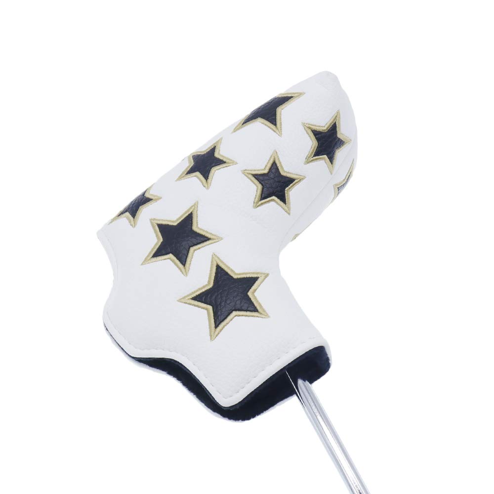 HISTAR Golf Magnetic Headcover Star Blade Putter Cover for PING Scotty Camenon (White)