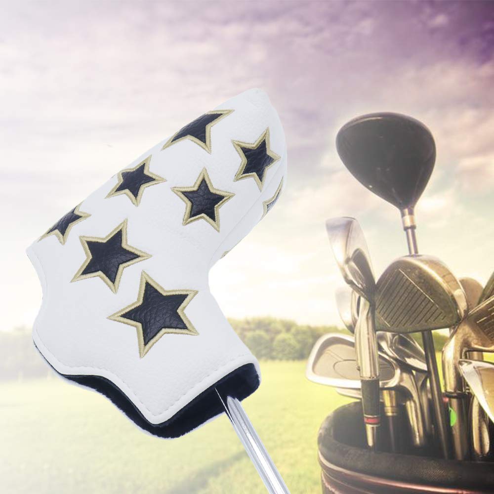 HISTAR Golf Magnetic Headcover Star Blade Putter Cover for PING Scotty Camenon (White)