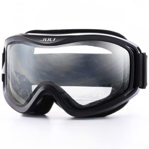 Juli Snowboard & Ski Goggles - Premium Snow Goggles,2Pack（Silver+Clear）