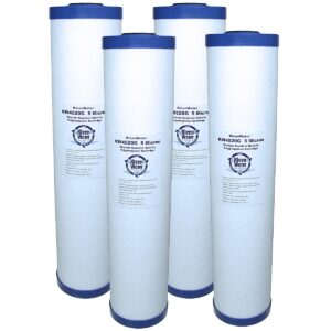 kleenwater kw4520g 5 micron dirt, rust and sediment meltblown water filter replacement cartridge 4.5 x 20 inch, set of 4