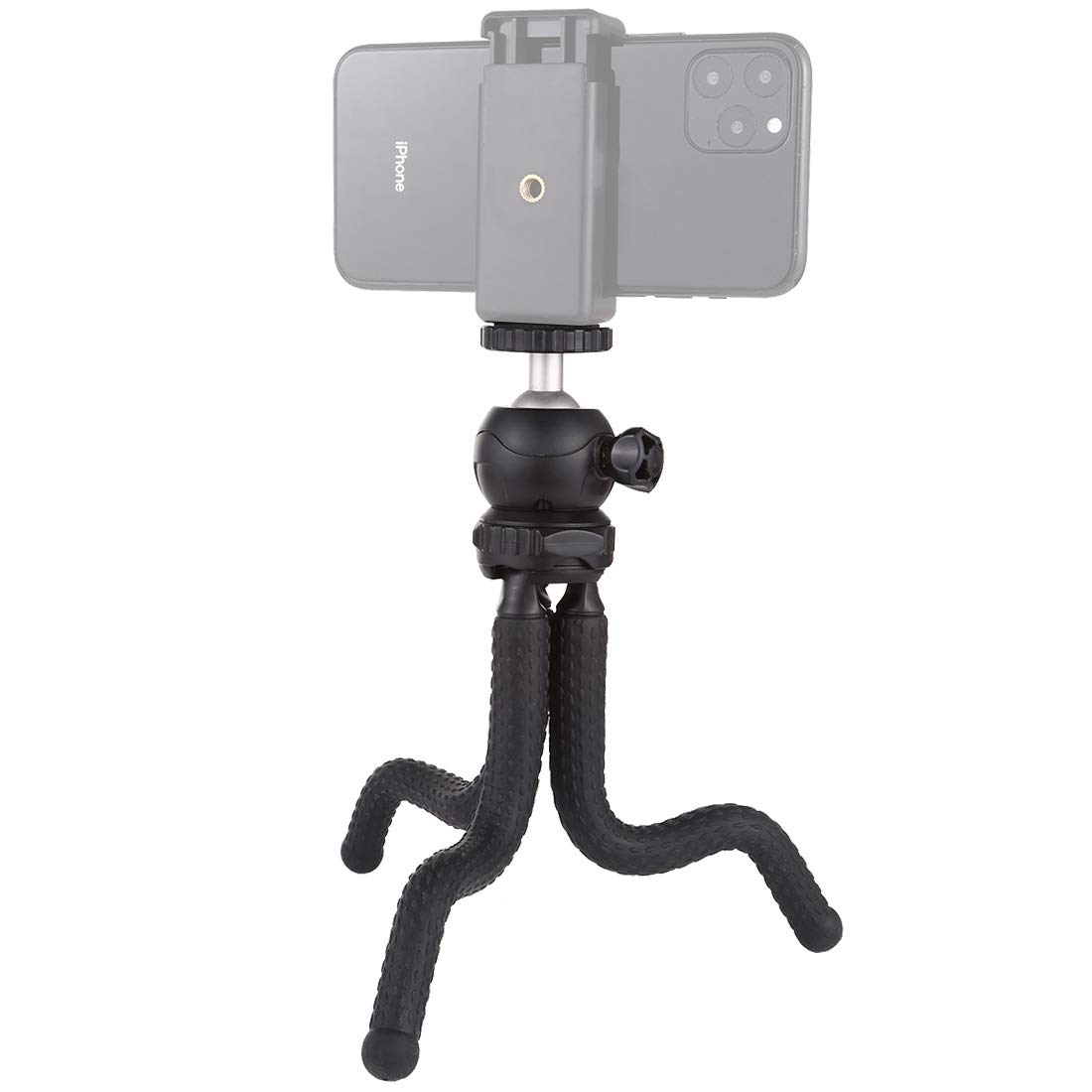 PULUZ Flexible Camera Tripod, Mini Octopus Flexible Tripod Holder with Ball Head for oPro/Action Cam/DSLR Canon Nikon Sony, Smartphone Size: 9.84X1.77inch