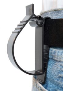 hard hat belt clip, glove utility belt clip, hearing protection belt clip, hard hat grabber - belt hanger clip (1pack, black)