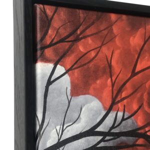 Wieco Art Large Size Framed Art Canvas Art Prints Wall Art the Cloud Tree Abstract Pictures Paintings for Bedroom Home Office Decorations Contemporary Artwork 3 Panels Black Frames