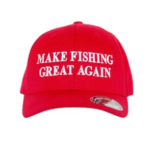 NICERIDE Make Fishing Great Again Flexfit Hat - Classic Flexfit Premium Hat 6277 Red