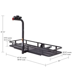 Elevate Outdoor Steel Basket Cargo Carrier with 2- or 4-Bike Rack (2 Bike)