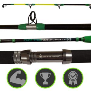 Catfishing Rod, Master Series 2.0 Chop Stick, 1-Piece Casting Catfish Rods for Baitcasting Fishing, Medium Heavy, 7’6”, 10-50lb Line