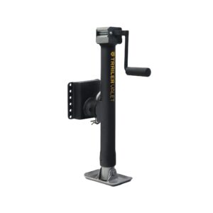 trailer valet tvjx5-s swivel jack pipe mount with 5k lifting capacity– drill-powered option, includes free tvda drill attachment, patented 3:4 gear ratio, marine-grade material, rust-resistant coating
