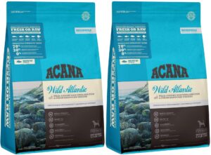 acana 2 pack of wild atlantic dog food, 4.5 pounds each, grain-free, made in the usa