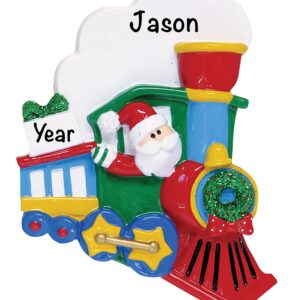 Personalized Train Christmas Ornaments 2023 - Fast & Free 24h Customization – Santa Train Christmas Decorations with Name - Comes Gift-Wrapped - Fun Ornaments for Christmas Tree