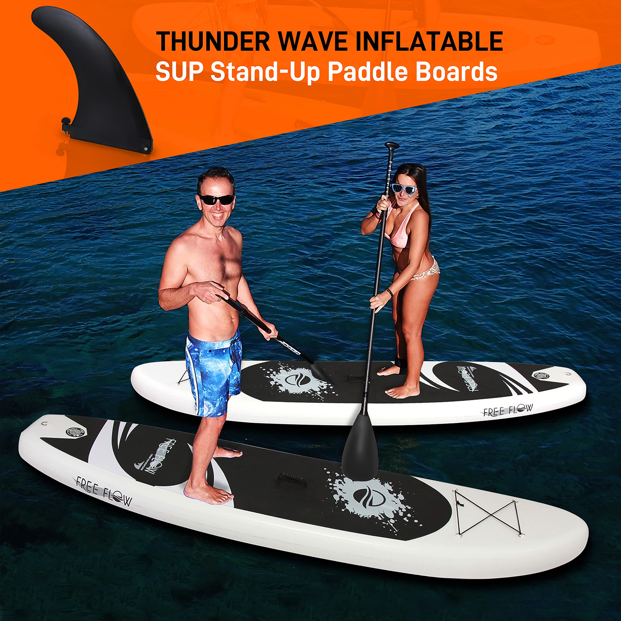 SereneLife Stand-Up Inflatable Paddle Water Fin - for Free-Flow Inflatable SUP Stand-Up Paddle Board Models SLSUPB06, SLSUPB08, SLSUPB105, SLSUPB125, SLSUPB135 & SLSUPB145 -PRTSLSUNEWFIN5