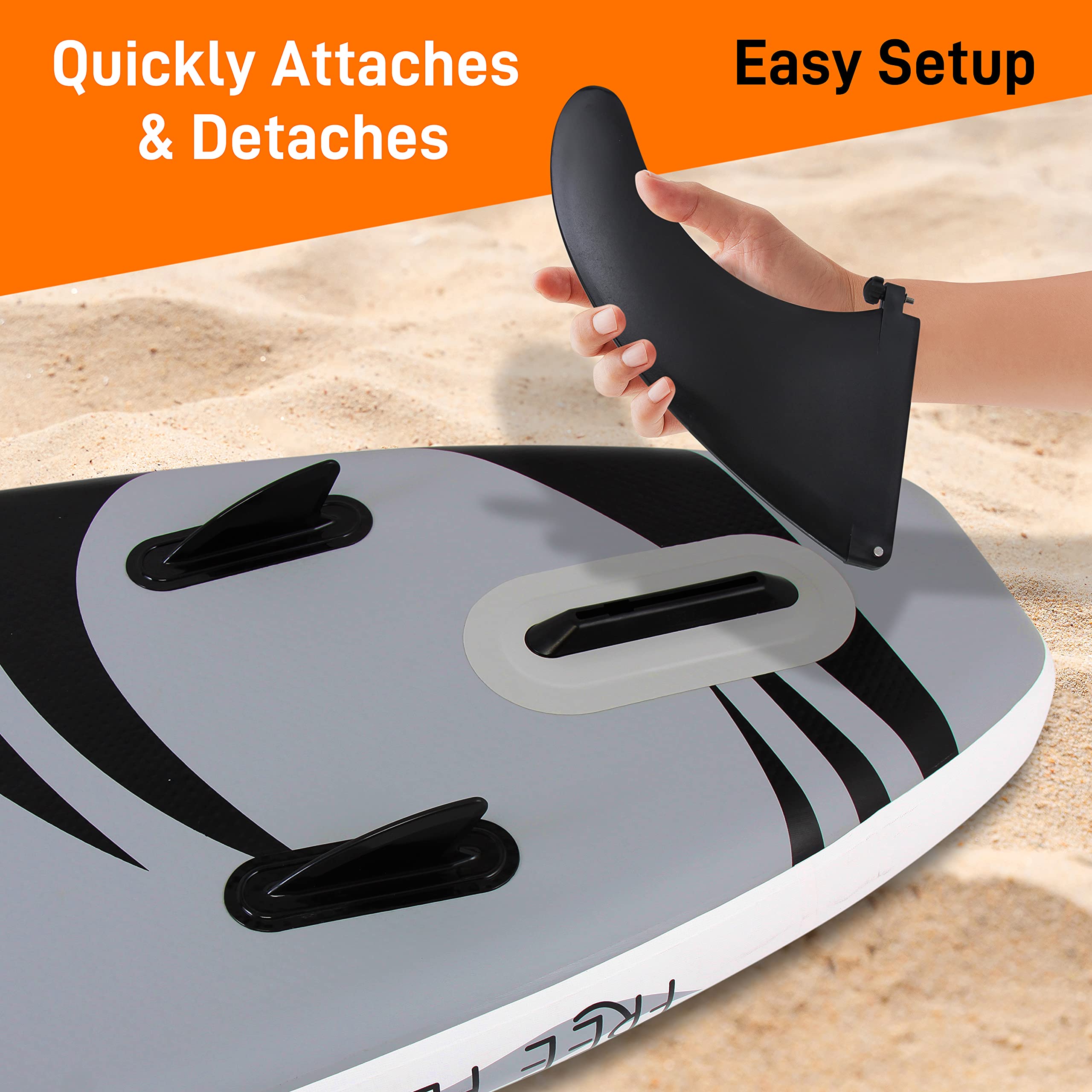 SereneLife Stand-Up Inflatable Paddle Water Fin - for Free-Flow Inflatable SUP Stand-Up Paddle Board Models SLSUPB06, SLSUPB08, SLSUPB105, SLSUPB125, SLSUPB135 & SLSUPB145 -PRTSLSUNEWFIN5