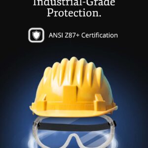 Aqulius Bulk 10 Pack of Safety Goggles - ANSI Z87+ Certified - Perfect Eye Protection for Nurses, Construction, Fabrication, Lab Work, Chemistry Science, Onion Cutting & More!