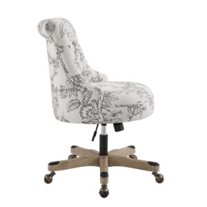 Linon Home Décor Leslie Floral Office Chair