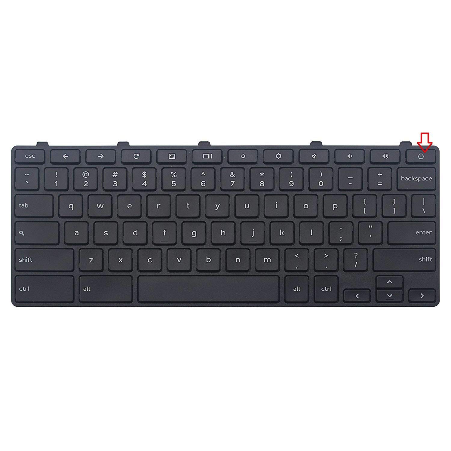 AUTENS Replacement US Keyboard for Dell Chromebook 3180 3181 3189 3380 Laptop No Backlight