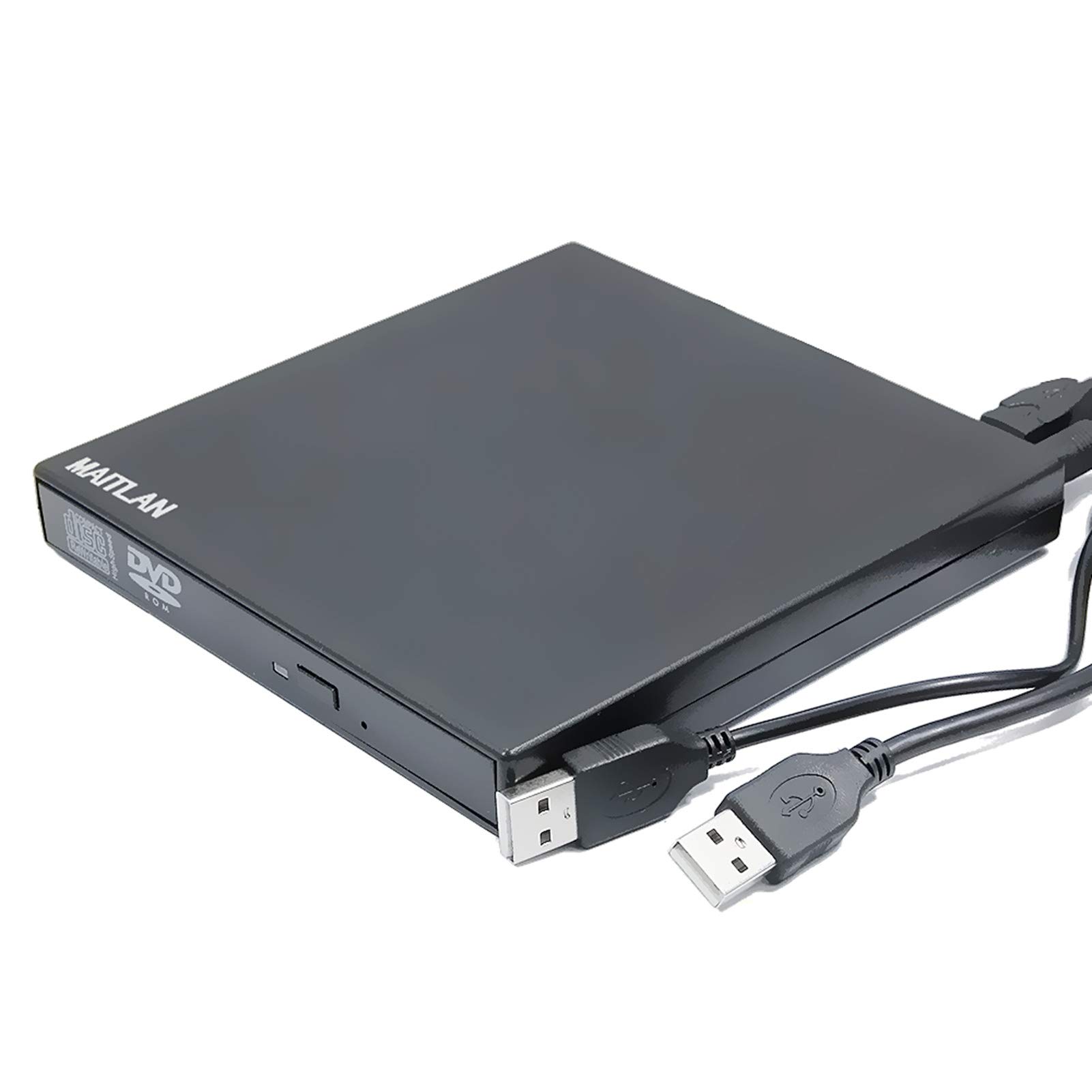 USB External Portable CD/DVD Disc Player Optical Drive for HP Dell Lenovo Asus Acer Samsung Toshiba Sony Ultrabook Laptops, CD-RW/DVD Combo 24X CD-R Burner, New in Box