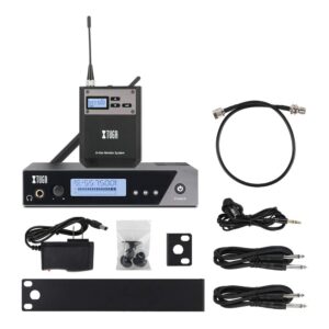 XTUGA IEM1100 UHF Single Channel in Ear Monitor System Selectable Frequency Wireless Professional in-Ear Monitor System Ideal for Stage, Studio, Exhibit, Lecture, Speech