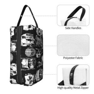 Women's Cosmetic Bags Horror Icons Makeup Pouch Travel Toiletry Storage Bag